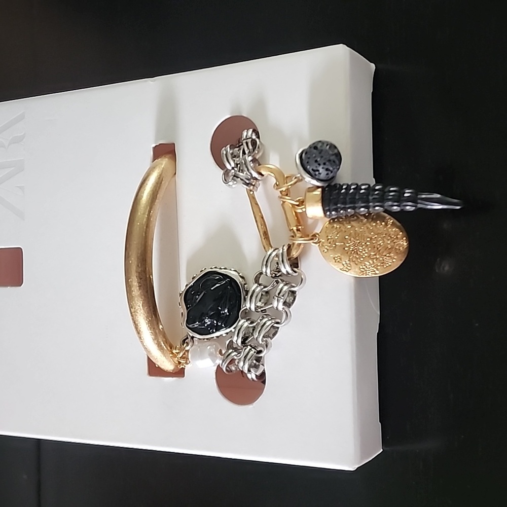 ZARA Two Pack of Medallion Charm Bracelet - Picture 5 of 11